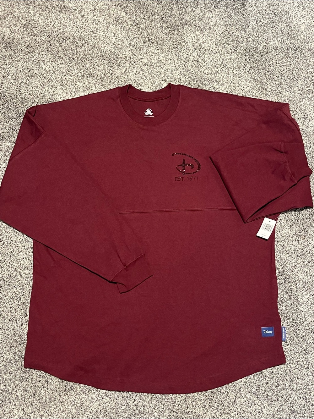 Disney Walt Disney World Maroon Rhinestone Spirit Jersey